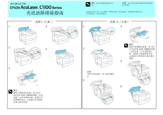 EPSON爱普生Aculaser C1100 夹纸故障排除指南